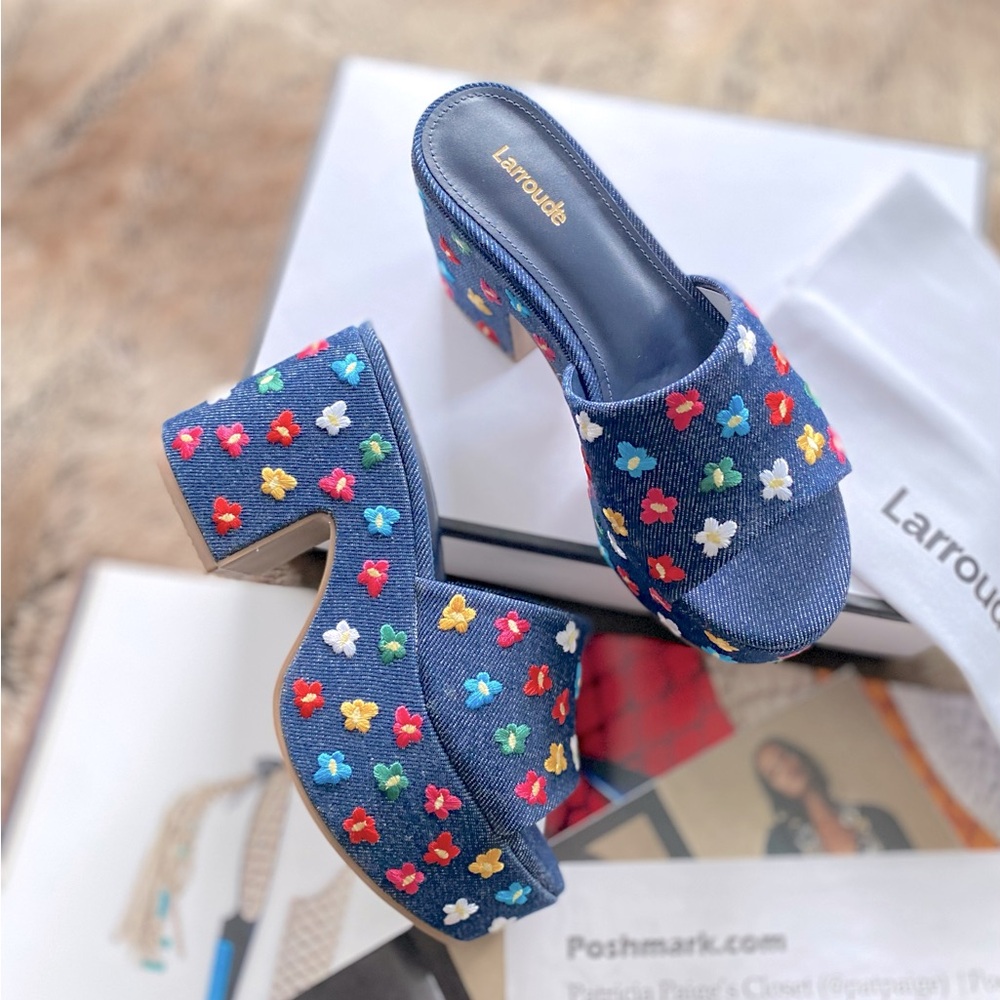 Anthropologie x Larroudé Miso Platform Sandal - Picture 11 of 13